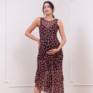 Seraphine Asymmetric Mesh Frill Dress